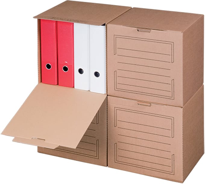 SMARTBOXPRO archiefcontainer met frontklep, bruin