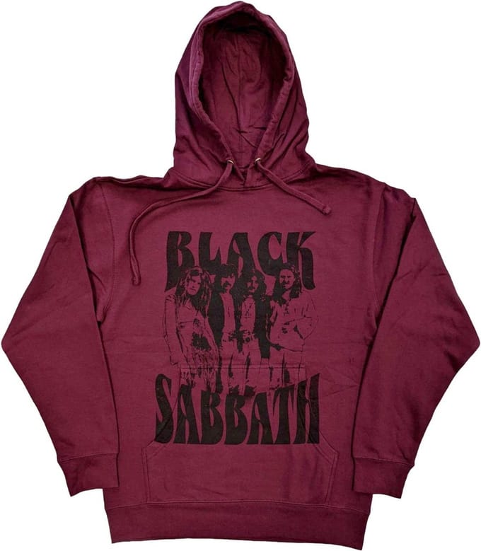 Black Sabbath - Band & Logo Hoodie/trui - S - Rood