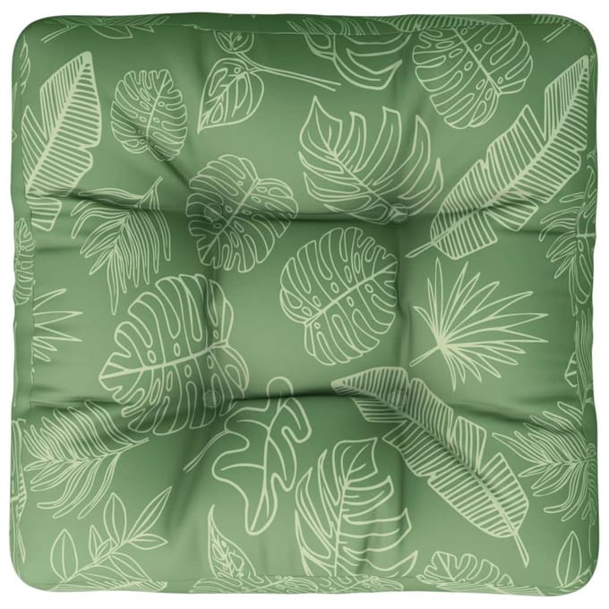 vidaXL - Palletkussen - bladpatroon - 50x50x12 - cm - stof
