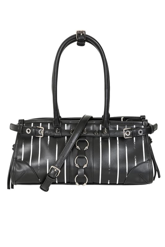 Banned - Gothic Handtas - Black Thorn - voor Vrouwen - zwart-wit