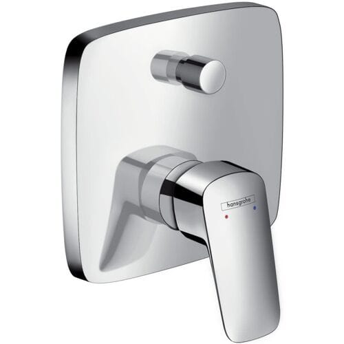 Hansgrohe Logis Eengreeps badmengkraan - afbouwdeel zekerheidsco - met - hoogglans chroom