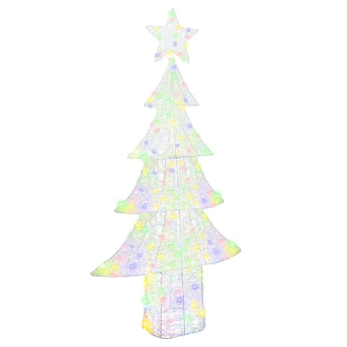 vidaXL Kerstboom 240 LED's Meerkleurig 180 cm Acryl