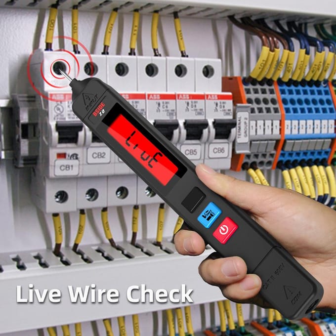 BSIDE Digitale AC-spanningstester Lekdetector Elektrische lekdetectiepen 0300V Contactloos without silicone cover