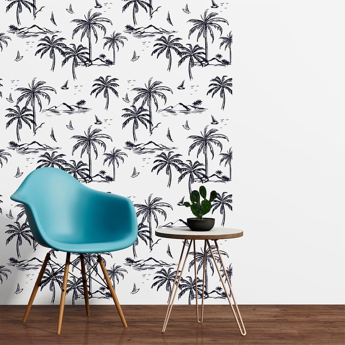 Behang-effect sticker - CASSIEH - 30x30cm