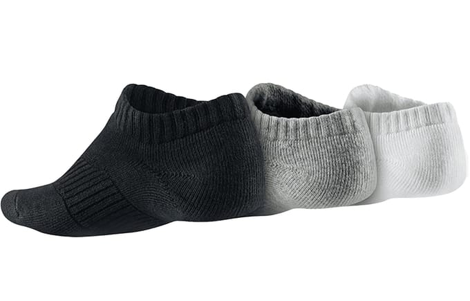 Nike Enkelsokken Unisex 3 Paar Wit/Grijs/Zwart SX4721-967 S gray