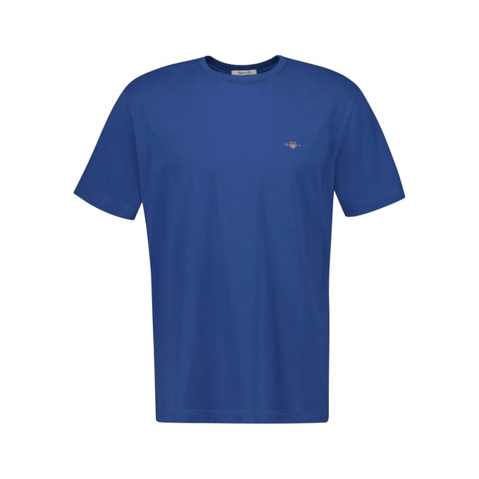 Gant T-Shirt Regular Uni Fine Shield Embroidery Vintage Blue / male