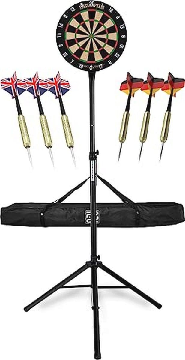 Dartscheibe Compleet Set Professionele Sisal Steeldarts met Verstelbare Stand