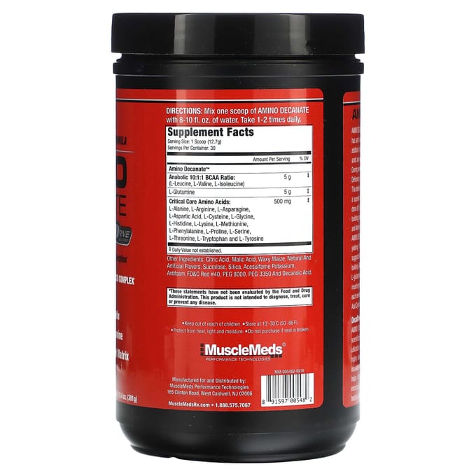 MuscleMeds, Amino Decanate, Punch aux fruits, 13,4 oz (381 g)