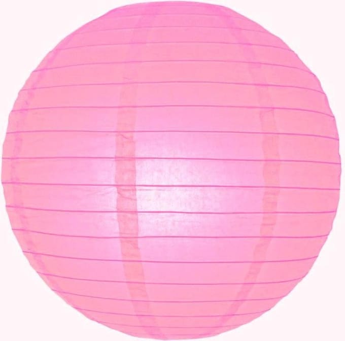Lampion roze 75 cm
