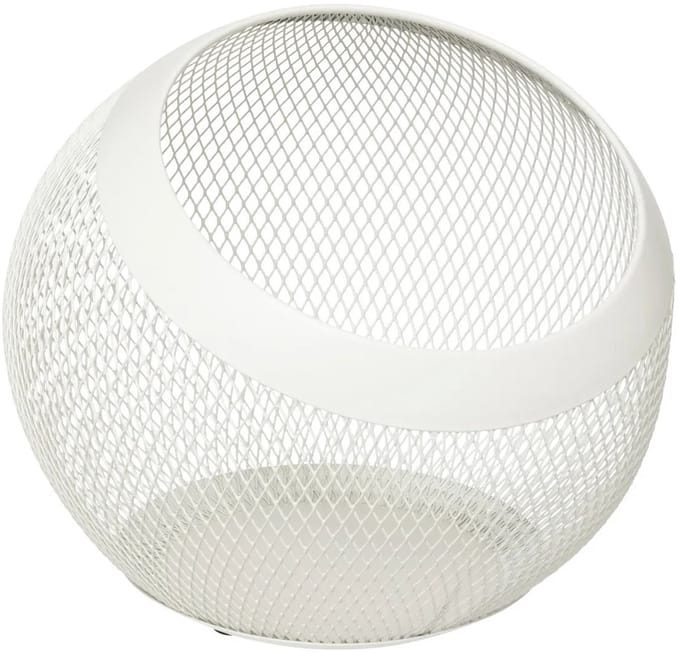 5Five Koffie cups/capsules houder - draad metaal - 24 x 21 cm - voor 70 capsules - wit - rond