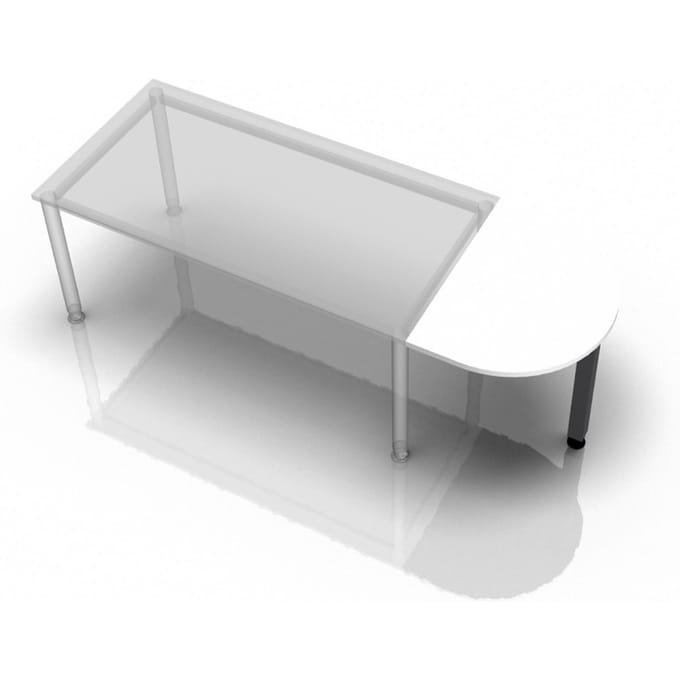 RA60 G - Aanschuiftafel 60x80 Wit