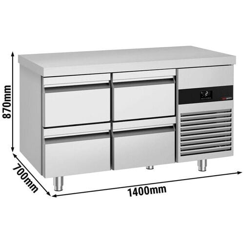 GGM Gastro Kühltisch PREMIUM - 1400x700mm - mit 4 Schubladen
