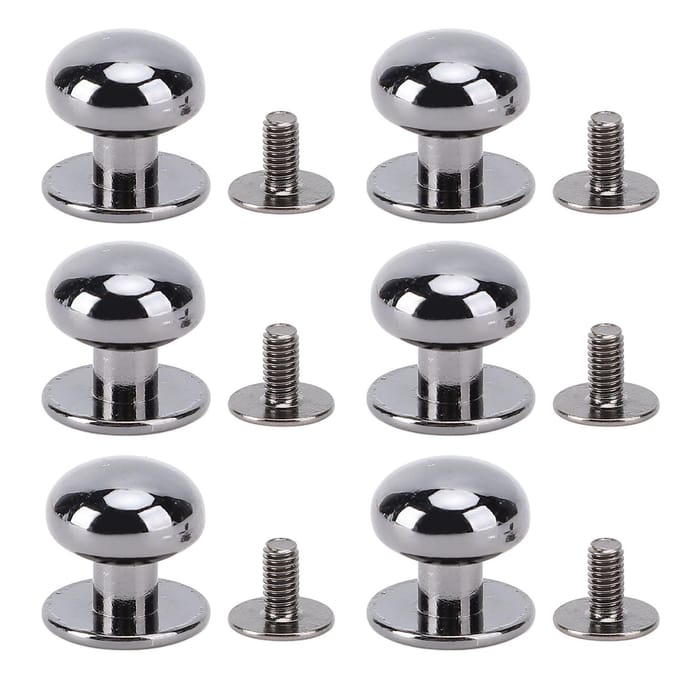 20 Sets Bolkop Stud Klinknagels 12mm Hoge Hardheid Schroef Achterkant Ontwerp Ronde Kop Klinknagels voor Handwerk goud
