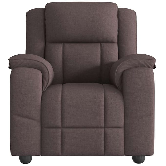 vidaXL - Fauteuil - verstelbaar - stof - donkerbruin