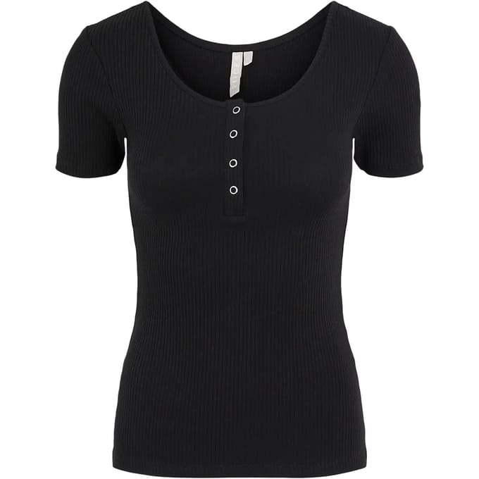 Pieces T-shirt Pckitte Ss Top Noos Bc 17101439 Black Dames Maat - S