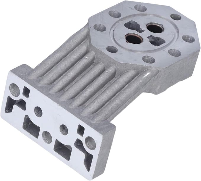 Houtkloofpomp Gietbehuizing - Pompbeugel Elektrische Kloofmachine - Onderhoud Houtklover - Universele Compatibiliteit - 16 x 9 x 5 cm - Grijs