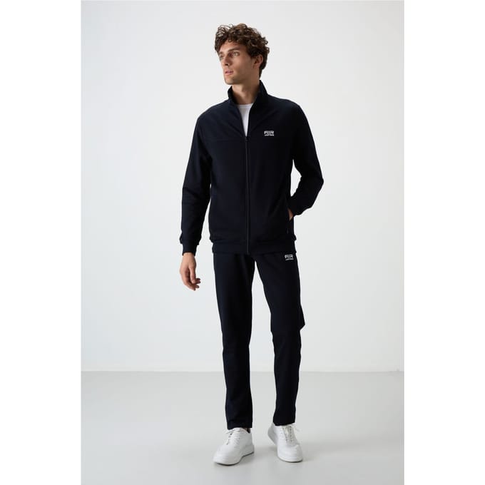 Heren Gebreid Fleece Sweatshirt en Broek Set