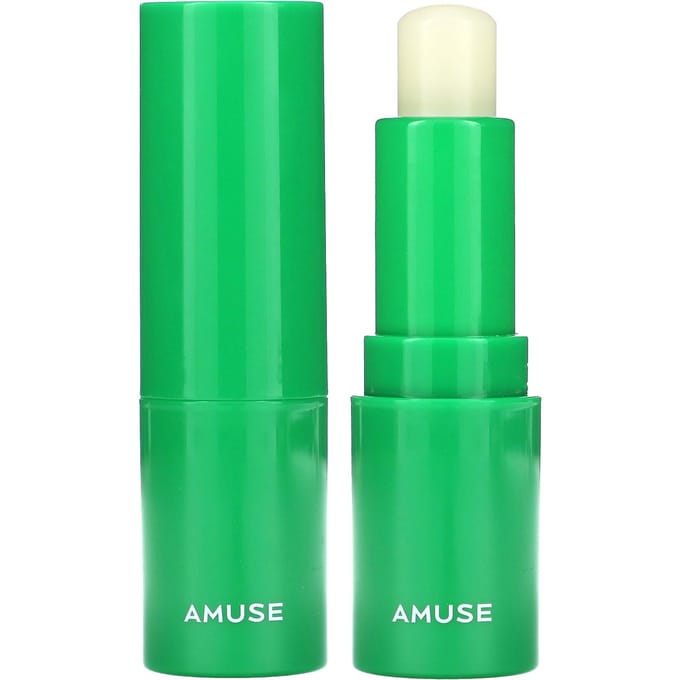 Amuse, Vegan Groene Lippenbalsem, 01 Helder, 3,5g (0,12 oz) green