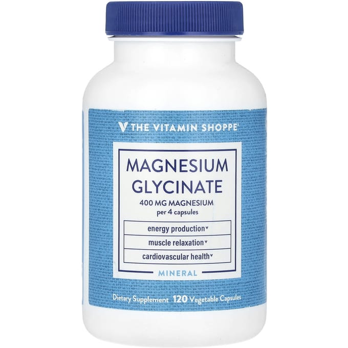 Glycine Magnésium, 400 mg, 120 gélules végétales (100mg par capsule)