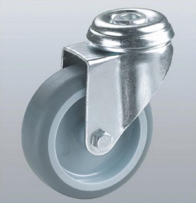 Meubel zwenkwiel met centraal gat - 100mm - 90kg