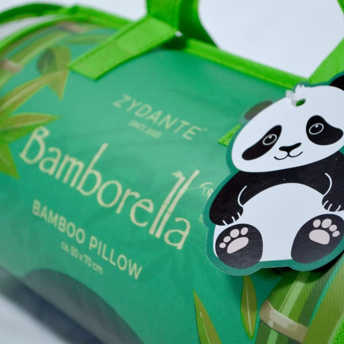 Bamboo Kussen Bamborella - Groen/Wit - 50x70 cm