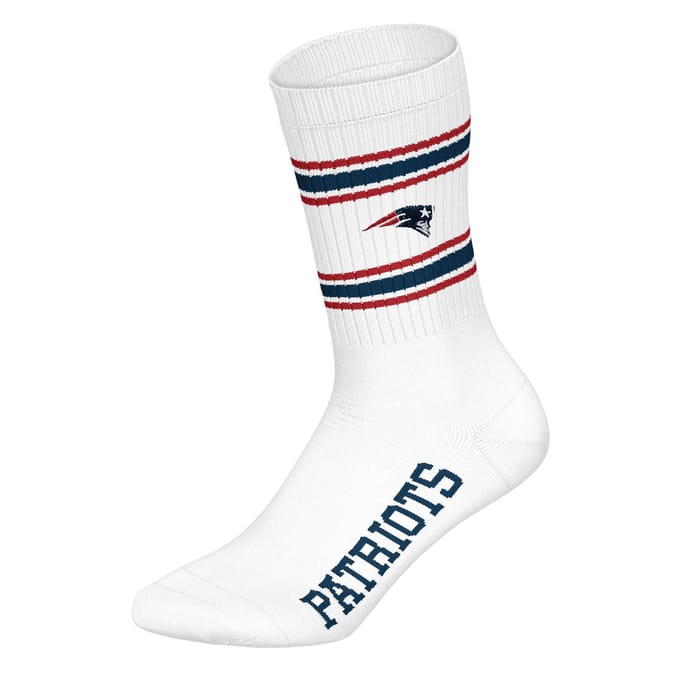 NFL NEW ENGLAND PATRIOTS Crew Socks - 3-pack - Wit/Rood/Blauw - Maat 39/42