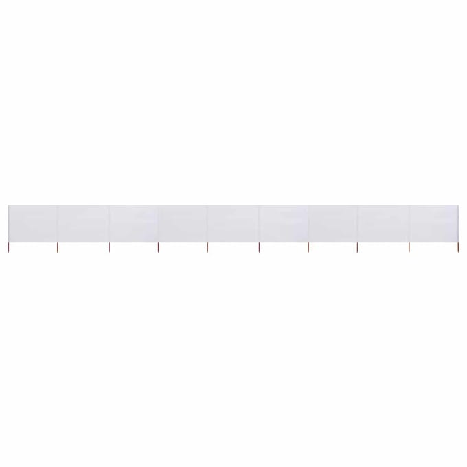vidaXL - Windscherm - 9-panelen - 1200x120 - cm - stof - zandwit