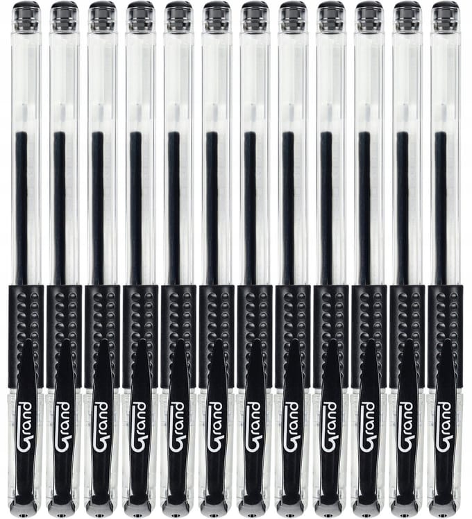Grand GR-101 Gelpen Zwart - 12 Stuks
