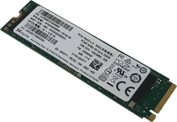 SKhynix 256GB Nvme M.2 SSD Gen 3 x 4 SSD
