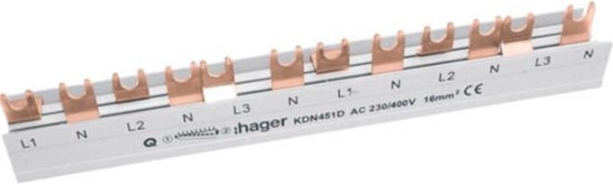 Hager Quickbusbar Kamrail - KDN451D - E2ZP8