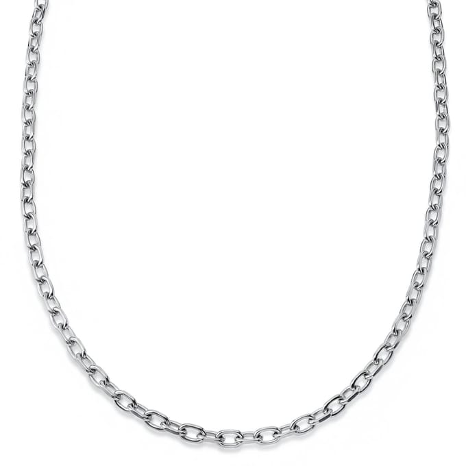 New Classics | Zilverkleurige roestvrijstalen ketting met O-schakels en toggle sluiting van 6,5 mm