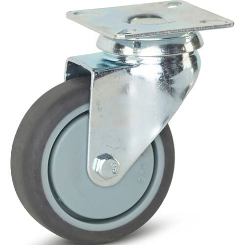 Meso Zwenkwiel TP-rubber 75mm - 70kg draagvermogen