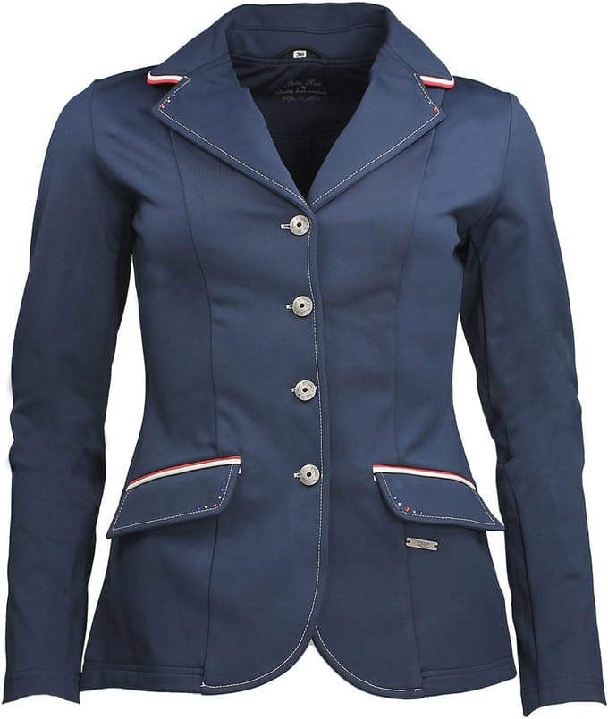 QHP Wedstrijdjas Coco Navy/Wit/Rood - 40
