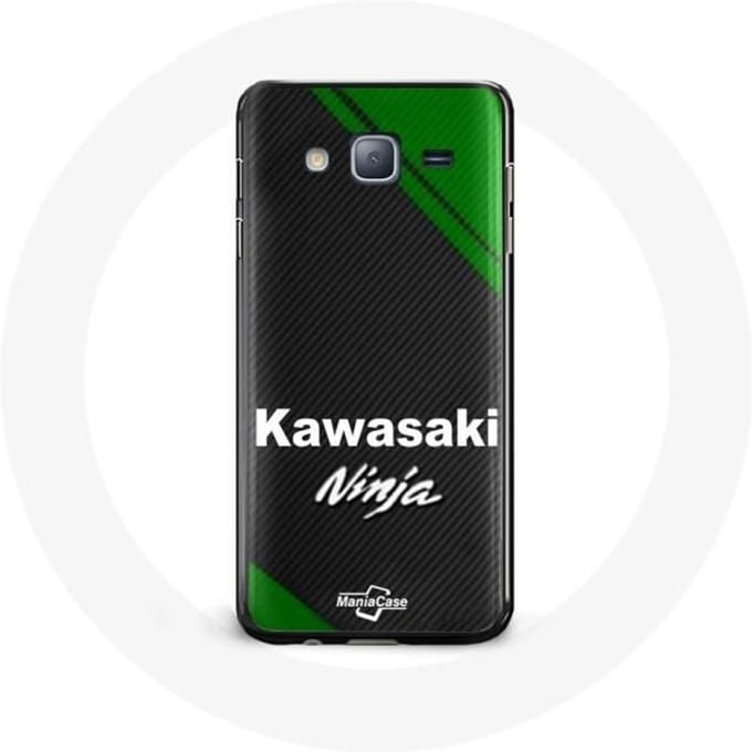 Coque - Kawasaki - Galaxy J3 2016 - Noir - Logo - Protection Rigide