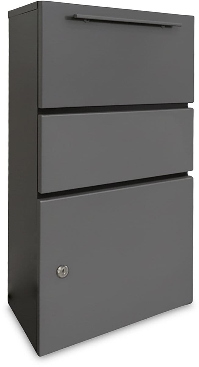 Pakketbrievenbus - 82x44x22 cm - staand - donkergrijs