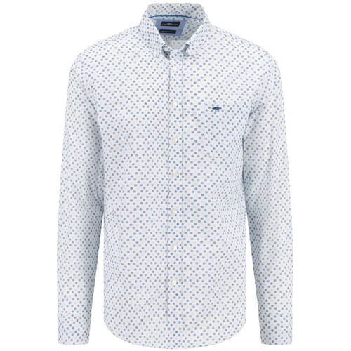 Fynch-Hatton Overhemd Colorful Fantasy Dot Squares Button-Down Navy / male