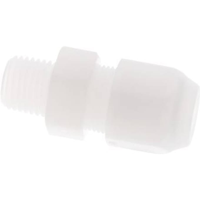 8x10mm & R1/4'' PP Rechte Slangfitting met Mannelijke Schroefdraad 10bar/145psi [2 stuks]