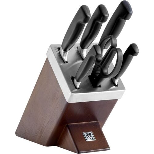 ZWILLING VIER STERNE SharpBlock - Zelfslijpend messenblok - 7 stuks - Bruin