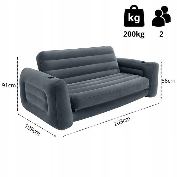 Intex 66552NP Pull-Out Sofa (l x b x h) 231 x 127 x 66 cm