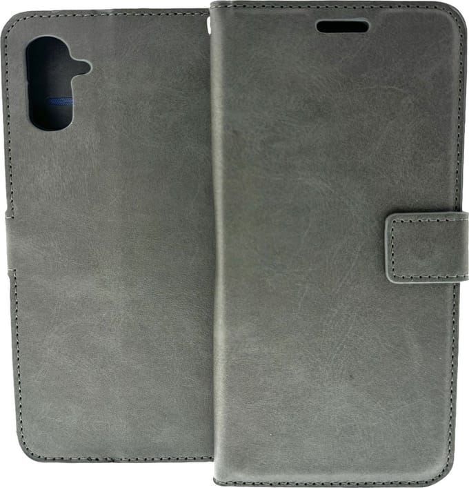 Bookcase Geschikt voor: Apple iPhone 16 Plus - Grijs - portemonnee hoesje - ZT Accessoires