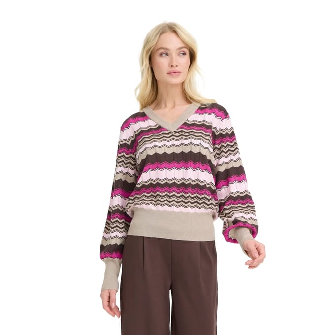 b.young - BYMMORLA VNECK POINTELLE - Dames - Gebreide truien