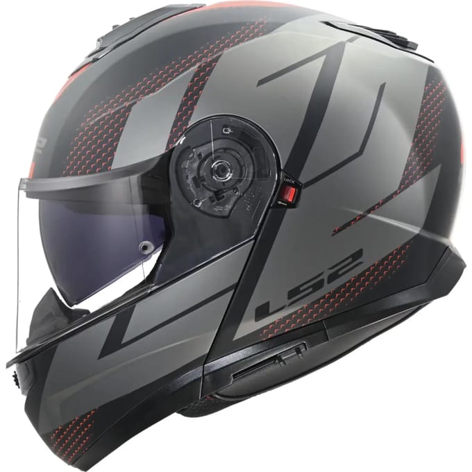LS2 FF908 Strobe II Code Zwart Grijs 06 Systeemhelm - Helm