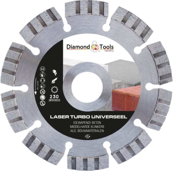 Diamantschijf 230mm met Turbo-segmenten beton zagen