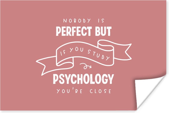 Poster Studenten - Studeren - Psychologie - Quotes - 60x40 cm