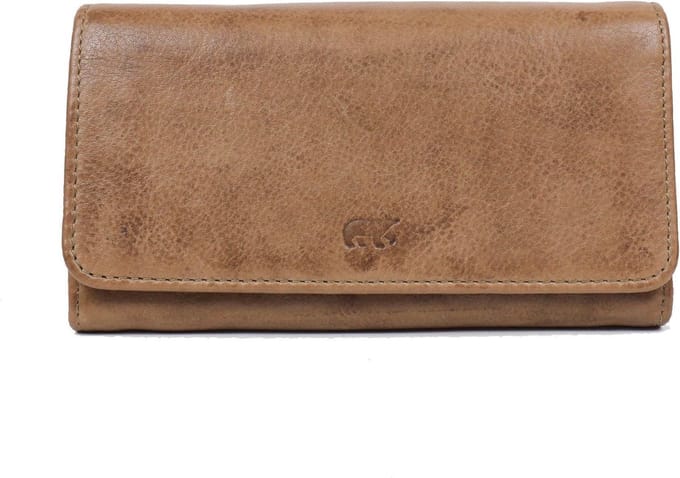 Bear Design Cow Lavato Leren Dames Portemonnee - Bruin
