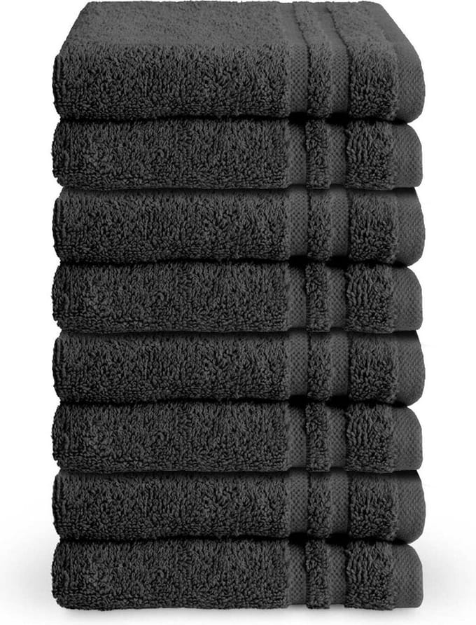 Byrklund gastendoekjes 30x50 - set van 8 - Hotelkwaliteit - Antraciet