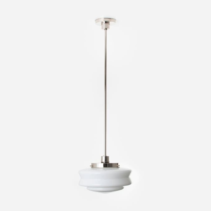 Hanglamp Grote Tol 20's Nikkel - Art Deco Trade