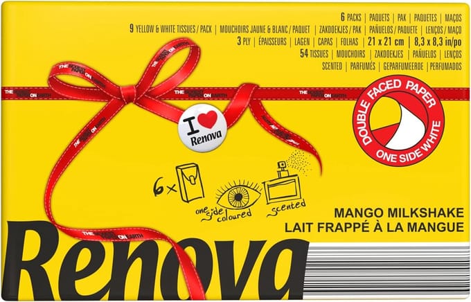 Mango Pocket Tissues - 6 Packs Geel