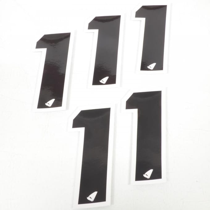Autocollant stickers UFO pour Auto Numéro 1 noir 130x57mm Neuf