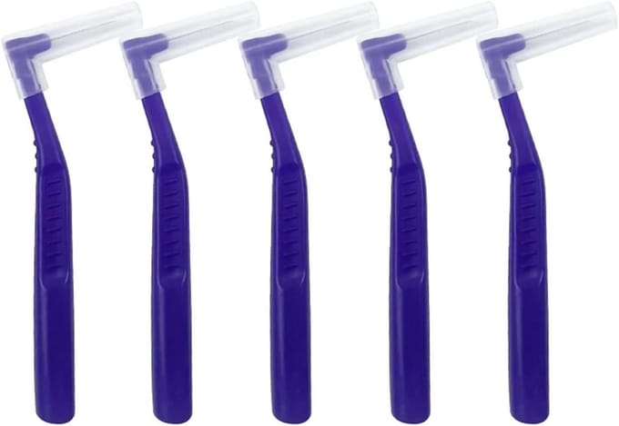 Interdentale Borstels - Tandenstokers - Mondhygiëne - L-vormige Hoek - 5 Stuks - Wit